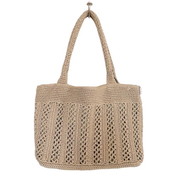 Like New Gen Crafted Classic Crochet Carryall Tote Bag in Bamboo - Picture 4 of 7